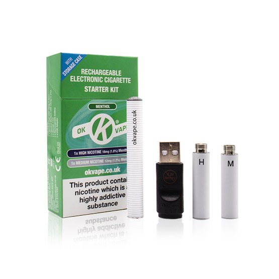 OK Cigalike | OK Cigalike menthol Starter Kit | OK Vape